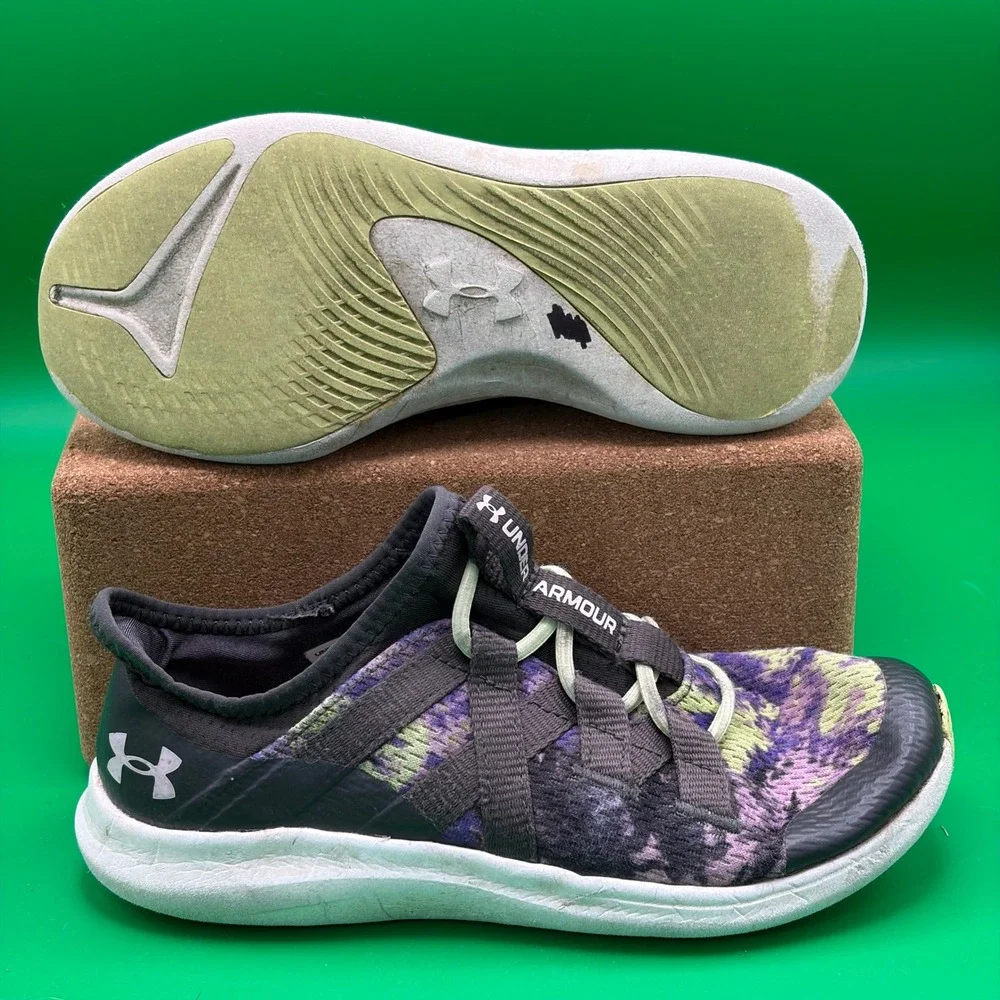 Under Armour Infinity 3 AL Tie Dye Sneakers Kids 1.5Y Gray/Purple Running Shoes
